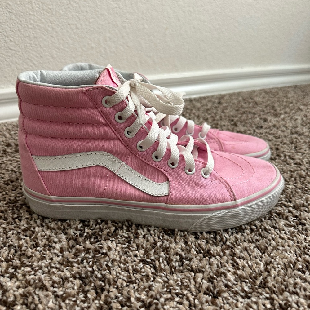 Pink high top vans